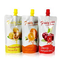 Pochette en plastique réutilisable personnalisée à bec verseur pour purée de jus d'aliments pour bébés Chewing-gum Sushi Lait Aliments pour animaux de compagnie Excellent