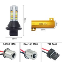 Ampoule LED Liwiny Ba15s 2835 42SMD Canbus Ba15d, feu stop 6000K 12V, feu de recul automatique, feu de stationnement, clignotant LED pour voiture