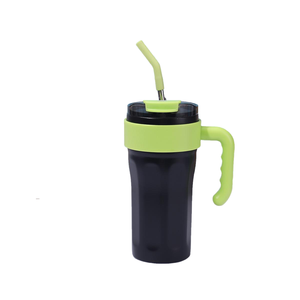 Bouteille <span class=keywords><strong>d</strong></span>'<span class=keywords><strong>eau</strong></span> de sport en acier inoxydable à double paroi avec couvercle en silicone, poignée en forme de glaçon, gobelet isotherme de 30 oz - Product Image 1