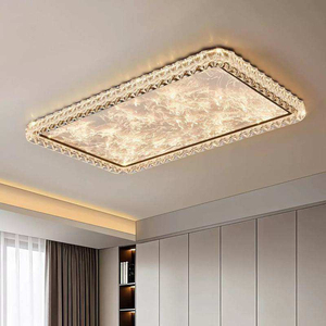 Lámpara de Techo <span class=keywords><strong>Rectangular</strong></span> Moderna de Lujo, Acrílico y Acero Inoxidable, <span class=keywords><strong>LED</strong></span>, para Sala de Estar, Dormitorio, Hotel, Pasillo - Product Image 1
