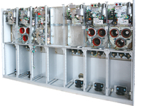 Unité de distribution annulaire (RMU) isolée au gaz SF6 SRM-12/SRM-24, armoire de commutation modulaire entièrement scellée 12/24 kV IP40 pour distribution d'énergie