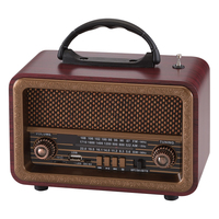 Récepteur radio FM AM SW IS-8069RBT, radio de style ancien, ensemble radio portable vintage rétro, radio FM rechargeable solaire de poche