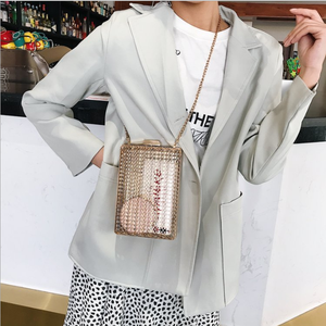 Sacchetto di spalla delle donne in metallo cava <span class=keywords><strong>oro</strong></span> gabbie piazza di <span class=keywords><strong>sera</strong></span> della frizione delle signore festa di nozze di lusso crossbody della borsa della borsa - Product Image 2