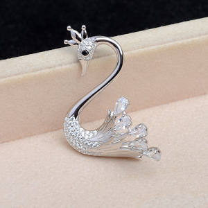 อุปกรณ์เสริมบัสบาร์ขนาดใหญ่แบบด้านเดียว 5807 สำหรับทำจี้ไข่มุกบาร็อคทรงหงส์  ฐานเปล่าสำหรับจี้ไข่มุกทรงไม่สมมาตร - Product Image 3