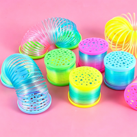 Neues LED-Leucht-Slinky-Spielzeug, Bunte Regenbogen-Spiralfeder, Leuchtende Magische Feder für Kindergeburtstage, Karnevalsspiele