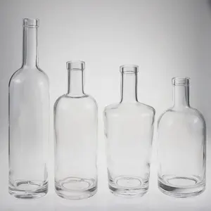 新しいデザインカスタム500ml 700mlスーパーフリントバタフライ型ガラスワイン酒瓶