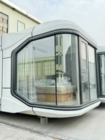 Maison mobile en capsule, micro-sejour, cabane préfabriquée, maison conteneur, villa en acier léger, maison modulaire prête à l'emploi, maison d'hôtes extérieure
