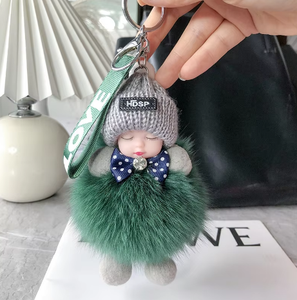 Nouveau porte-clés moelleux pour bébé - Porte-clés en peluche lapin pompon, cadeau mignon pour la Saint-Valentin - Product Image 5