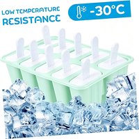 Moule à glaces en silicone à 4, 6 ou 10 cavités, sans BPA, réutilisable, avec bâtonnets, pour la fabrication de glaces maison au yaourt, aux fruits et aux jus congelés