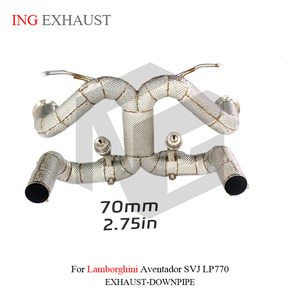 Sistema de Escape de Acero Inoxidable ING para Lamborghini <span class=keywords><strong>Aventador</strong></span> <span class=keywords><strong>SVJ</strong></span> LP770 con Protector Térmico de Alto Rendimiento - Product Image 2
