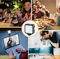 Lampe vidéo LED USB de studio avec pince Température de couleur réglable 2500-5500K Mini conception en plastique pour la photographie et le vlogging