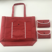 Sac fourre-tout pliable de grande taille, recyclable, portable, personnalisable, écologique, réutilisable, unisexe, avec logo personnalisé, ouverture supérieure, 210D
