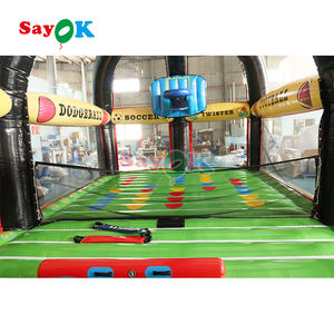 Terrain de basket-ball récréatif pour enfants Bounce House, arène de combat gonflable avec bâtons Jeu de lancer Grand saut renforcé - Product Image 5