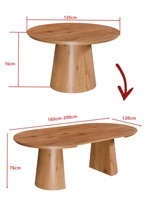 Table à manger extensible multifonctionnelle très vendue pour la maison, ensemble table et chaises en bois de style nordique
