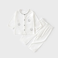 Conjunto de Ropa para Bebé Popular, Transpirable, de Algodón Ultrafino, Conjunto de Camiseta y Pantalones Finos para el Hogar
