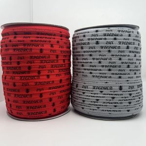 PANO çift yüz dimi çevre dostu % 100% pamuk şerit 1cm balıksırtı desen özel Logo baskılı toptan - Product Image 4