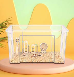 Cage pour hamster maison transparente pour petits animaux de compagnie produits pour animaux de compagnie fournitures de villa - Product Image 2