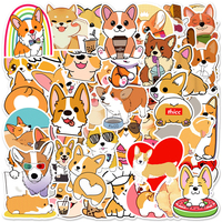 Pegatina decorativa impermeable de animales de dibujos animados para cuadernos, monopatines, maleteros, vasos de agua, coches y cortinas.