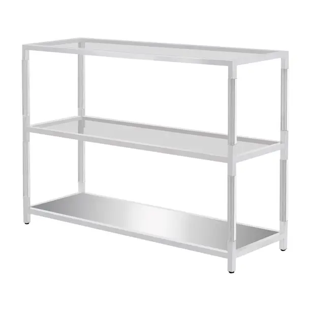 Glass Top Console Table Chrome