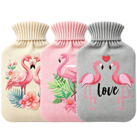Wärmflaschen aus Gummi, Medizinische Wärmflaschen, Großhandel für Wärmflaschen, Weiche Wärmflaschen mit Individuellem Flamingo-Bezug