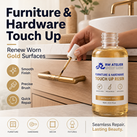 Peinture de retouche dorée personnalisée OEM pour la réparation des rayures sur les meubles métalliques et les appareils électroménagers, peinture multi-surfaces à séchage rapide sous marque privée, directement de l'usine