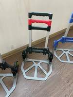 Chariot pliable à quatre roues en aluminium industriel portable Fellco, chariot à plateforme, garantie d'un an pour les marchandises, les légumes, les bagages