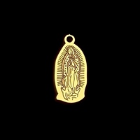 Pendentif croix de foi en acier inoxydable personnalisé plaqué or accessoire de charme religieux chrétien à la mode pour anniversaire