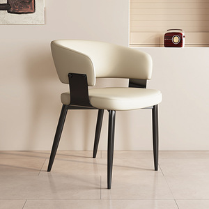 Silla de Comedor con Estructura de Acero y Tapicería de Cuero Acolchado, Exportación Transfronteriza, Nuevo Estilo <span class=keywords><strong>Chino</strong></span>, Respaldo para Hogar y <span class=keywords><strong>Restaurante</strong></span> - Product Image 3