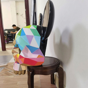 Estatua geométrica de fibra de vidrio con cabeza de <span class=keywords><strong>Mickey</strong></span> <span class=keywords><strong>Mouse</strong></span> para arte para escultura H60cm decoración del hogar y la Oficina - Product Image 2
