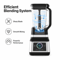 Blender Otomatis Multifungsi 6-in-1 dengan Pisau Stainless Steel dan Kontrol Touchpad untuk Smoothie, Makanan Bayi & Sup