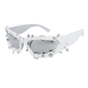 Unique Rivet Spike <b>Sunglasses</b> Textured Frame Eyewear For Stage Show Outfit - Product Image 2