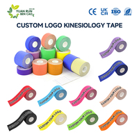 Bande de kinésiologie personnalisée avec logo, imperméable, élastique, pour le soutien musculaire sportif, en rouleau, OEM ODM, fournisseur d'usine sous marque privée