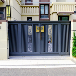 Porte coulissante automatique en aluminium, pliante, pour centre commercial, appartement, villa, entrée de garage, design moderne, anti-corrosion - Product Image 4