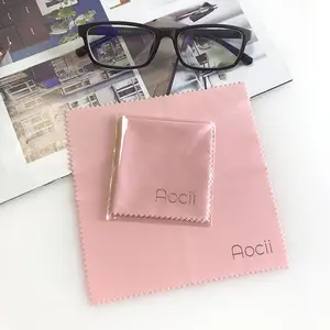 Rose Gold Foil Printing Custom Logo Microfiber Cleaning Cloth Sunglasses Microfiber Clean Optic Len Cloth
