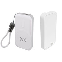 Pengisi Daya Cepat Ultra Tipis GaN 65W, Power Bank Nirkabel Magnetik 5000mAh, 2 Port Tipe-C untuk Pengisian Cepat Ponsel dan Laptop