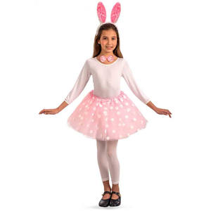 Conjunto de conejita con falda, diadema y lazo para niñas - Product Image 1