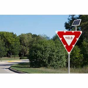 Tam Giác <span class=keywords><strong>Led</strong></span> AC Năng Lượng Mặt Trời Cung Cấp 30 ''Dấu Hiệu Năng Suất Giao Thông - Product Image 6