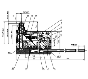 Ws1L-Serie mit draht versiegelten wasserdichten Mikrosc haltern End schalter T85 5 e4 IP67 - Product Image 2