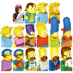 M1001 M1002 Homer J. <span class=keywords><strong>Marge</strong></span> Bouvier <span class=keywords><strong>Bart</strong></span> List Margaret, Personajes de Dibujos Animados, Modelo de Película, Bloques de Construcción Coleccionables, Mini Juguetes de Regalo para Niños - Product Image 1