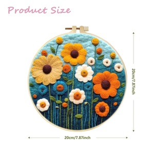 Kit d'accessoires de broderie DIY XIXI, cerceau en plastique de 1 mm d'épaisseur, ciseaux, aiguille à poinçonner, outils en polyester pour les amateurs de tricot manuel et les moines brodeurs - Product Image 4