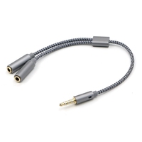 Adaptateur Répartiteur Audio 3,5 mm Jack Y 1 Mâle vers 2 Femelles Stéréo M/F Connecteur Écouteurs Microphone Câble Jack Casque 3,5 mm