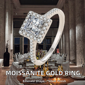 Bague de fiançailles GRA VVS Moissanite plaquée argent, taille poire ovale, sertie à griffes, style classique pour - Product Image 2