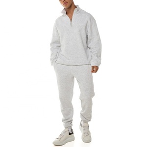 Wholesale Men <b>Tracksuit</b> Set Custom logo Fitted Fleece <b>Plain</b> <b>Tracksuit</b> Mens Sweatsuits Casual <b>Tracksuit</b> Sportswear for Mens - Product Image 4
