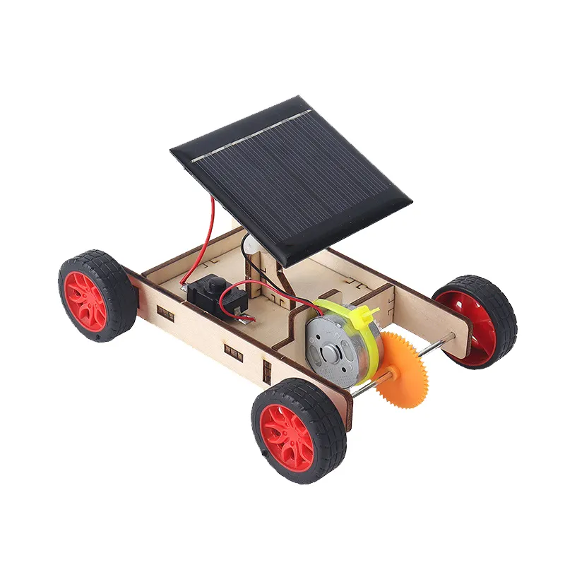 3D पहेलियाँ Foldable सौर कार खिलौने Diy विधानसभा कार भाप इंजन Diy खिलौने लकड़ी के छात्र किट स्टेम खिलौने