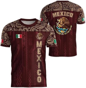Camiseta de Manga Corta para Hombre, Estilo Mexicano Vintage, Diseño 3D Digital, 220g, Corte Holgado, Nueva de Fábrica 2026, Precio Bajo al por Mayor, Superventas - Product Image 6