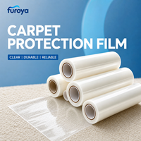 Film de protection temporaire pour tapis Furoya, matériau LLDPE, largeur 60 cm, qualité machine, souplesse élevée, surface haute brillance, gravure