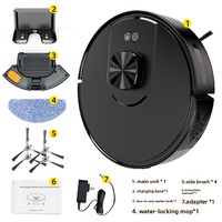 Aspirateur-balai électrique 3 en 1 pour la maison, 3000PA, robot LDS, navigation intelligente, cartographie, fonctionne avec Alexa, Google Home, commande vocale