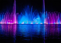 Fontaine musicale flottante LED pour l'extérieur, équipement de fontaine à eau dansante à vendre
