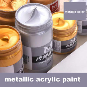 Arte <span class=keywords><strong>con</strong></span> purpurina Pintura acrílica metálica Oro Plata 100ml 300ml 500ml 1200ml Estudiante Colores metálicos Acrílicos en la pared Camisa - Product Image 5