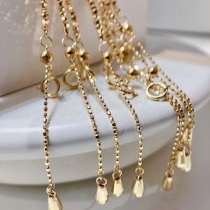 Xinfly Manufacture Wholesale Brand Jewelry 18k Yellow Gold Wrist Chain Luxury Dainty Laser Bead Bracelet for <b>Men</b> - Product Image 2